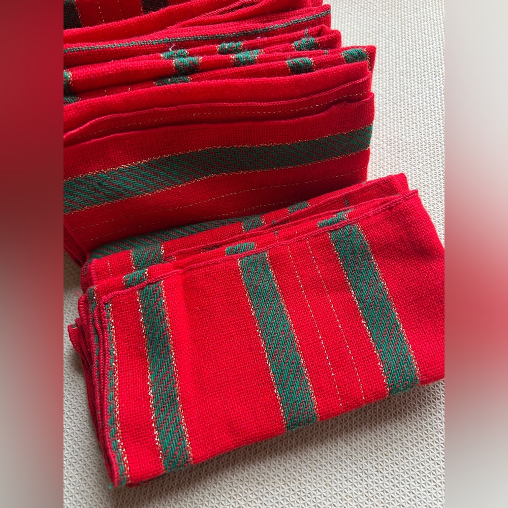 Set of 16 Holiday Cloth Napkins